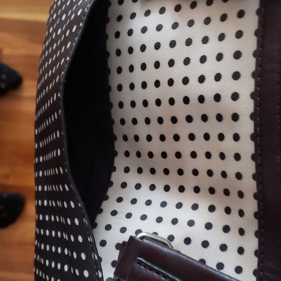 FOSSIL black and cream polkadot Purse - Picture 3 of 6